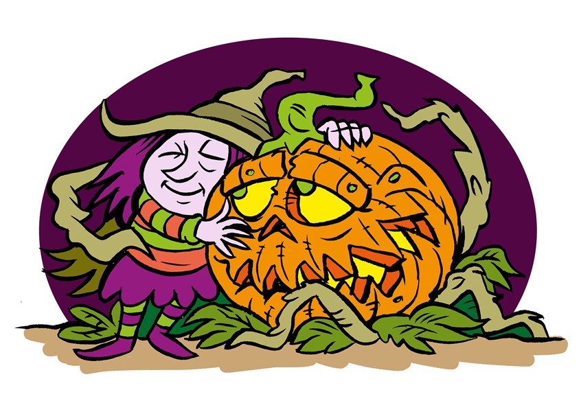 illustration of Hogwitch lives pumpkins as long as they're nice, especially with spice. I like to create rhyming stories. The characters are diverse and can show lots of emotion in their expressions. My cartoons are playful and full of humor and fun on Halloween. The cartoon style I use is full of bright colors that will appeal to young children. My illustrations are full of emotion and character. The expressions on their faces draw the audience into the story.