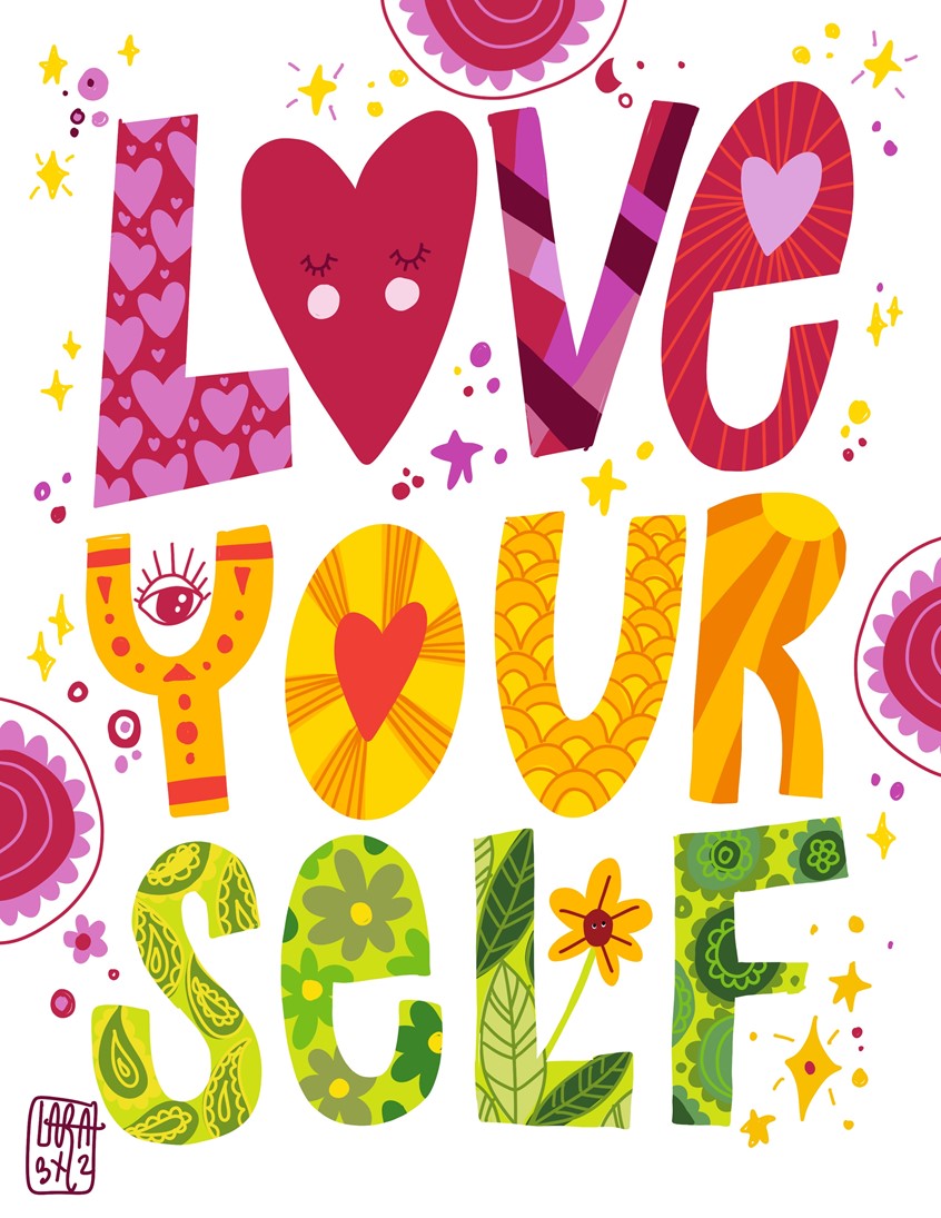 illustration of #Happiness #handlettering #Sun #sunset #sunrise #sunrays #handlettering #funhandlettering #lettering #quote #positive #stars #bright #colorful #yellow #warm #love #valentines #happyvalentiness #heart #playful #fundesign #fun #loveyourself