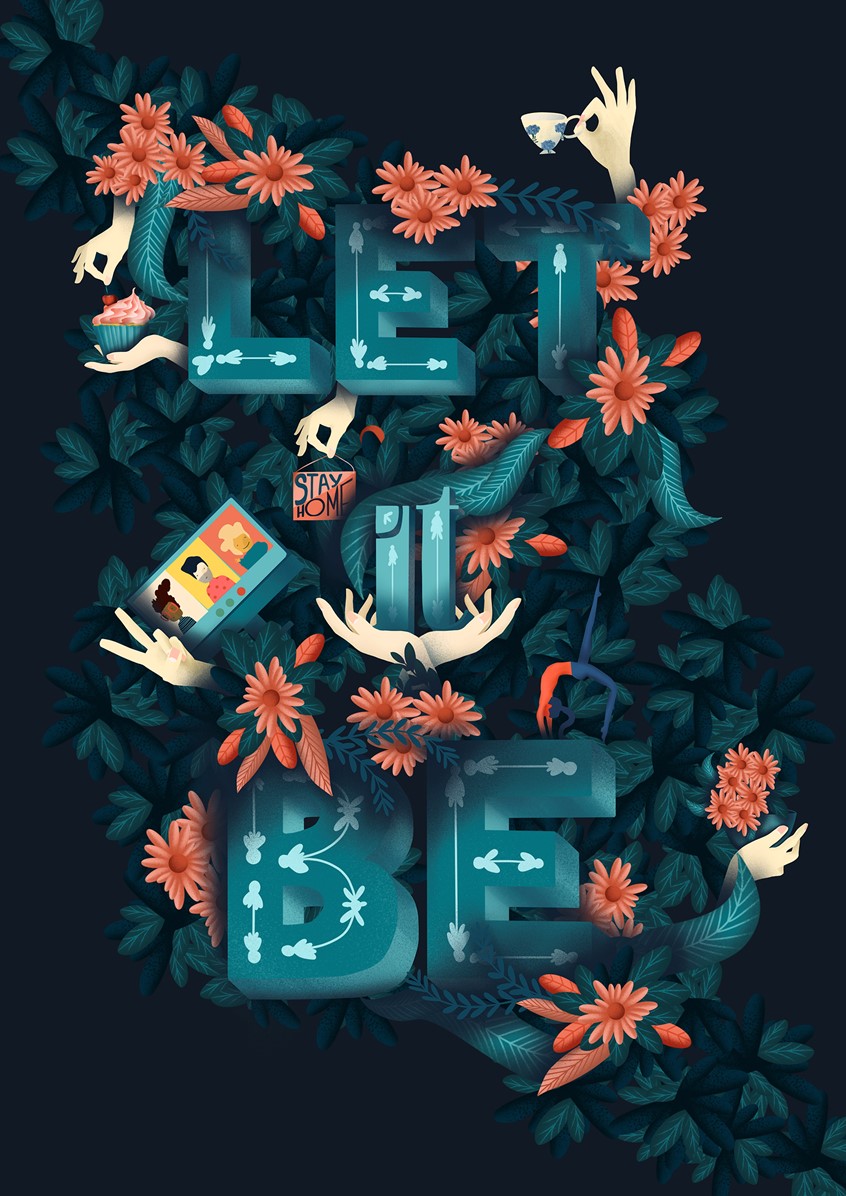illustration of The brief was to design a motivational poster to portray 2020 events
hand-drawn, typography, floral, typographic, lettering, hand-drawn type, modern lettering, modern vintage
