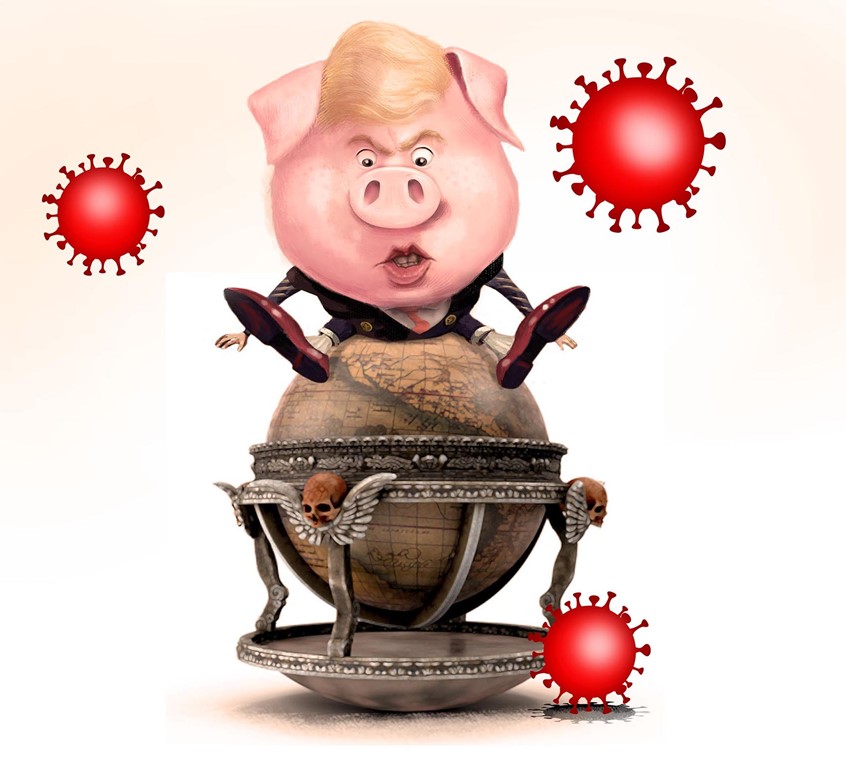 illustration of Can anyone forget how Donald Trump dismissed the pandemic as a few cases that would magically disappear?
This cartoon was seen all over social media gaining thousands of impressions and comments
#politics #political #president #covid-19 #pandemic #family #lovedones #danger