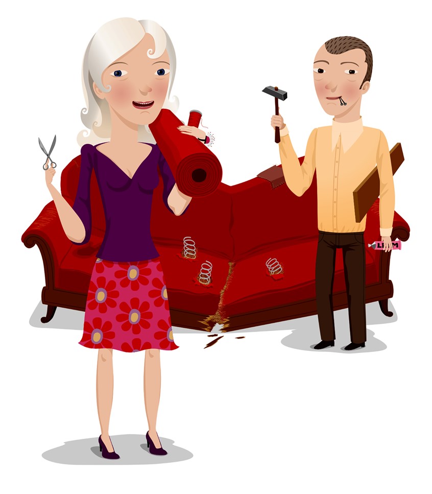 illustration of Illustrations for a coaching book on happy relationships.
repairing your damaged relationship....
working together, renewal, reconstruction, hope, teamwork, proactive, happy, chance, broken, tools, belief, work,