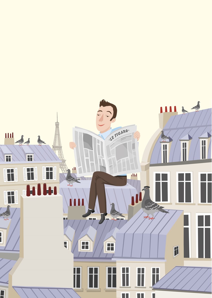 illustration of Cover Illustration
Paris, travel, Le Figaro, newspaper, reader, happy, adventure, mornings, relaxed, travel, nostalgic, France, Europe, Journey, doves, pigeons, city, cityguide, tourism,