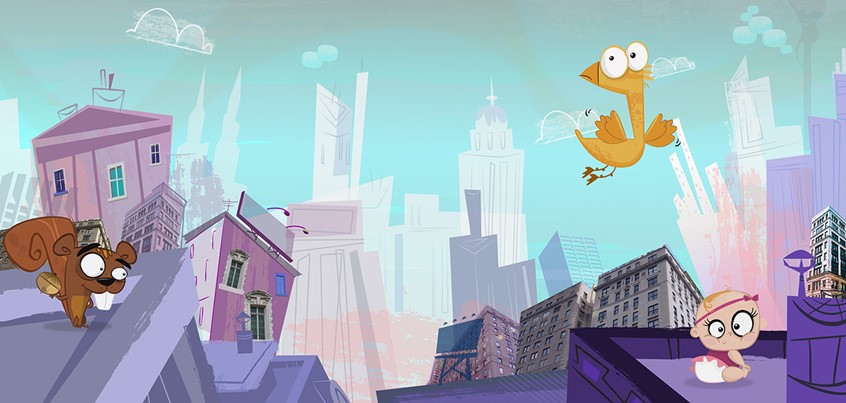 illustration of Duck Flying. Children's Book. Kids drawings. Kids book art. Digital art. Kids book. Children's book illustration. Picture book art. Kids book art. Cartoon. Children's illustration. Kids illustration. Children's art. Animation background. Illustration. Cartoon background. Concept art. Background art. Cartoon art. Cartoon animals. Cute animals. Cartoon characters.