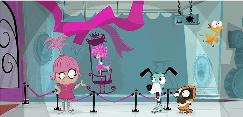 illustration of Poodle exhibit. Children's Book. Kids drawings. Kids book art. Digital art. Kids book. Children's book illustration. Picture book art. Kids book art. Cartoon. Children's illustration. Kids illustration. Children's art. Animation background. Illustration. Cartoon background. Concept art. Background art. Cartoon art. Cartoon animals. Cute animals. Cartoon characters.