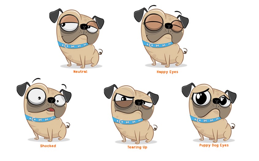 illustration of Pug. Pug expressions. Dog characters. Children's Book. Children's book cover. Kids drawings. Kids book art. Digital art. Kids book. Children's book illustration. Picture book art. Kids book art. Cartoon. Children's illustration. Kids illustration. Children's art. Illustration. Cartoon character. Concept art. Cartoon art. Cute dog. Cartoon character. Children's book. Dog characters. Dog drawing. Animal drawing. Dog cartoon.