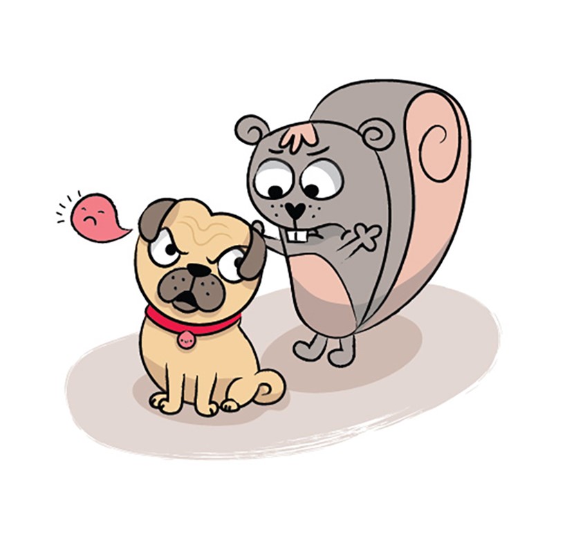 illustration of Pug. Pug expressions. Dog characters. Children's Book. Children's book cover. Kids drawings. Kids book art. Digital art. Kids book. Children's book illustration. Picture book art. Kids book art. Cartoon. Children's illustration. Kids illustration. Children's art. Illustration. Cartoon character. Concept art. Cartoon art. Cute dog. Cartoon character. Children's book. Dog characters. Dog drawing. Animal drawing. Dog cartoon. Squirrel. Squirrel character.