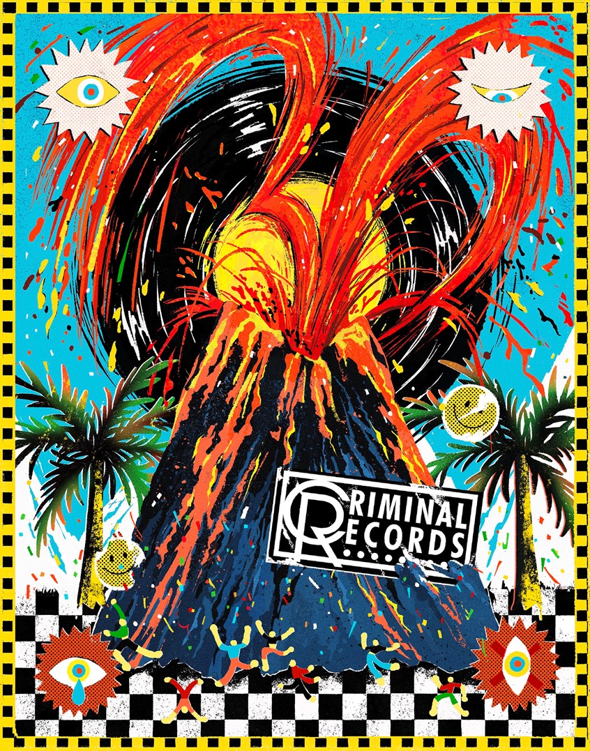 illustration of SCAD Generate is a 24 hours challenge for each year. The illustration department's challenge this year was to create a poster for Criminal Records store to celebrate 30th store opening anniversary. It could be used on T-shirts, tote bags and other products.