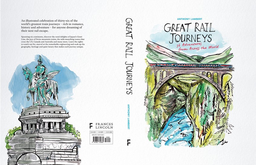 illustration of Great Rail Journeys: 36 Adventures from Across the World
Publisher Frances Lincoln
Each journey is brought to life with: Commissioned illustrations that evoke the spirit of each route.
Spanning six continents, the journeys range from epic, multi-day odysseys to delightful local rides to capture the simple joys of rail travel.