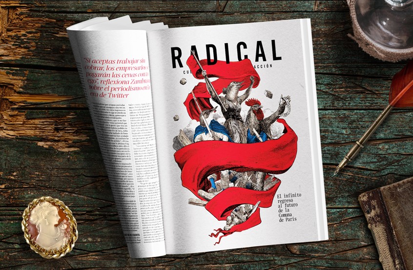 illustration of The newspaper El Salto commissioned me to illustrate an article about this inspiring anniversary and I decided to focus on the joy of the moment and not on the massacre that ended everything. The composition with colors of France starts with the image of a heart, the organ that makes us love life.
Article: José Durán Rodríguez
Art Director: Sancho R. Somalo