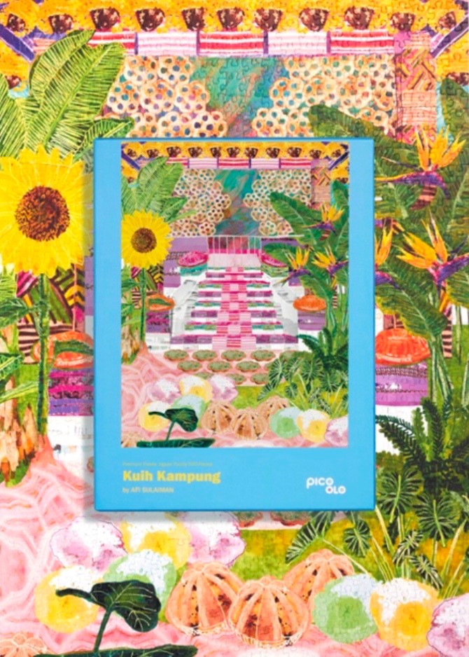 illustration of This illustration is a collaborative effort with Malaysian brand, Pico Olo, about an imaginary kampung house made out of Malaysian desserts called, kuih-muih, inspired by the Tale of Hansel & Gretel.