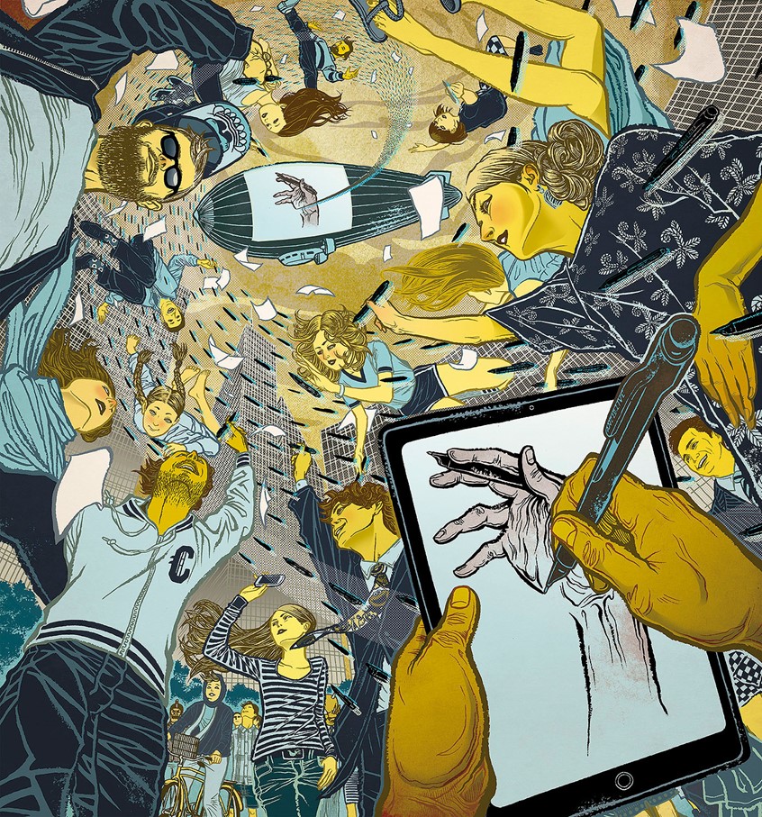 illustration of Conceptual illustration, conceptual illustrator, editorial, editorial illustration, book cover art, book jacket art, book cover design, figurative, poster illustration, magazine illustration, character illustration,