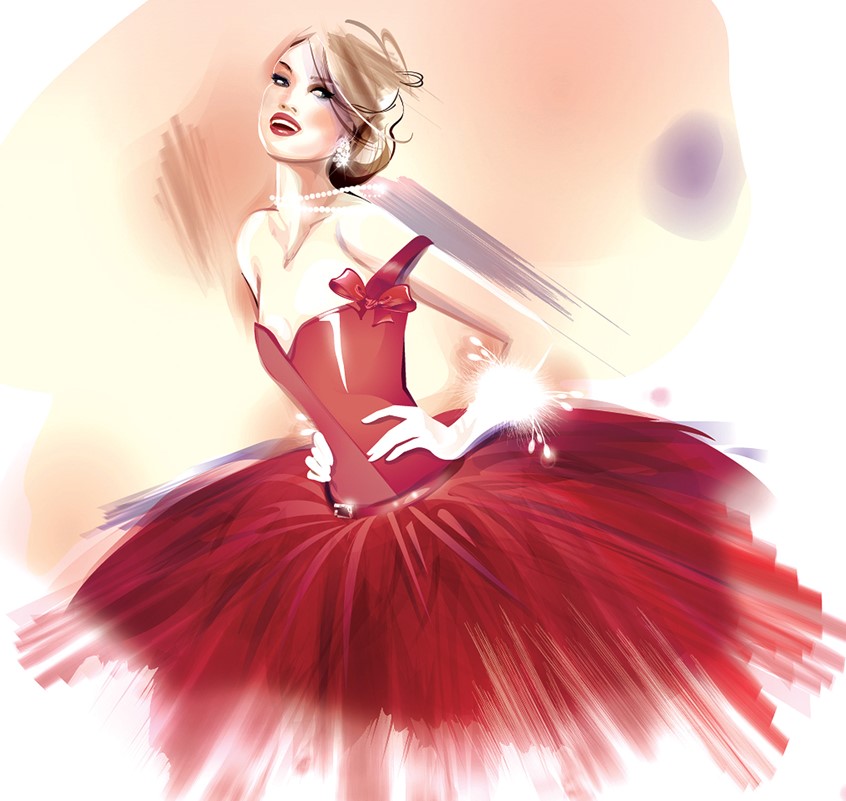 illustration of Point of Sale, Make-up, Health and Beauty, Fragrance, Beauty, Fashion, Fashion Illustration, Magazine, Advertising, Holiday, Clothing
