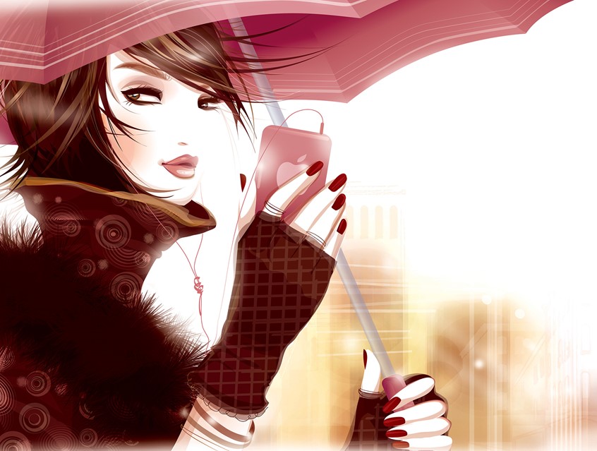 illustration of Point of Sale, Make-up, Health and Beauty, Fragrance, Beauty, Fashion, Fashion Illustration, Magazine, Advertising, Holiday, Clothing