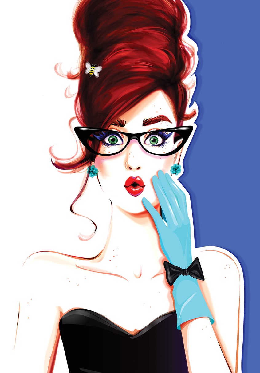 illustration of Point of Sale, Make-up, Health and Beauty, Fragrance, Beauty, Fashion, Fashion Illustration, Magazine, Advertising, Holiday, Clothing
