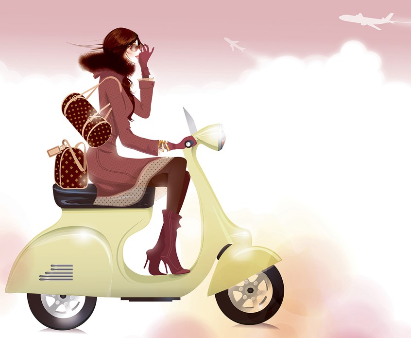 illustration of Point of Sale, Make-up, Health and Beauty, Fragrance, Beauty, Fashion, Fashion Illustration, Magazine, Advertising, Holiday, Clothing