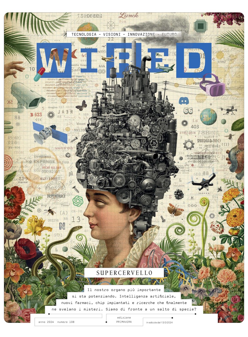 illustration of Client: Wired Italia.
The theme of the issue looks at how our brains are adapting and integrating with the new forms of artificial intelligence. (I did not use AI in the creation of the art)