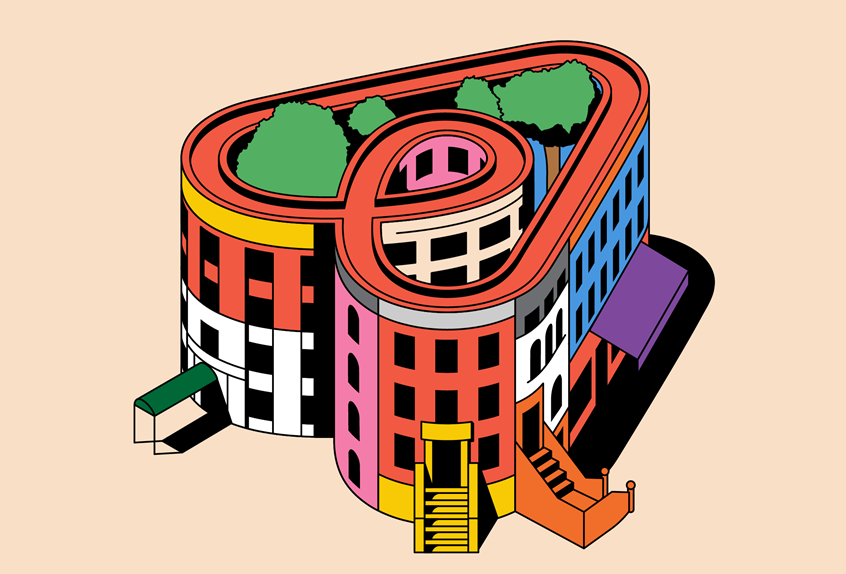 illustration of Editorial feature illustration for Commercial Observer magazine, to accompany a piece about real-estate and building titled
