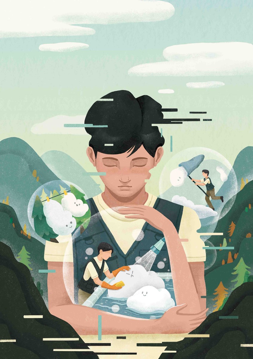 illustration of Fantasy, poster, cover and magazine illustration for an fiction