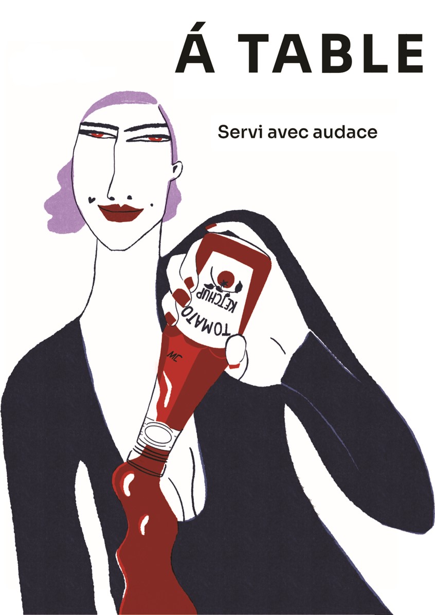 illustration of Editorial illustration for magazines, cultural publications, and food journalism. Focused on strong character, bold composition, and narrative impact. Ready for editorial features, covers, and food & culture projects. Professional workflow shown in process video.