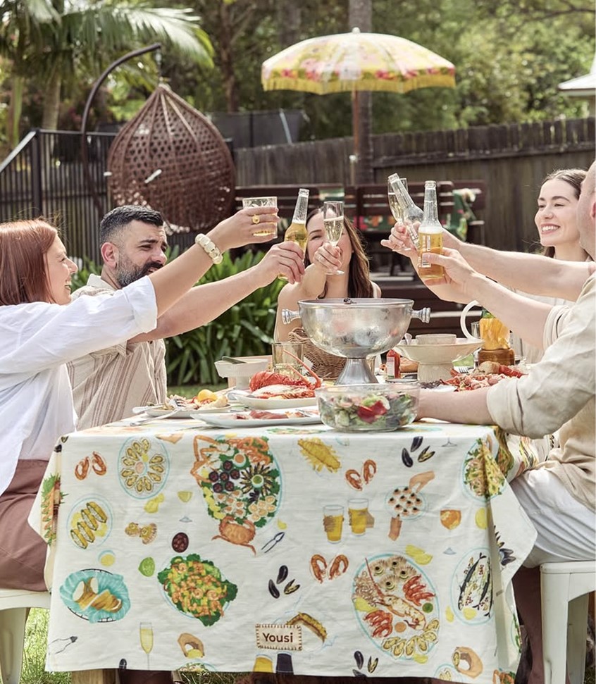 illustration of Seafood Feast is a tablecloth designed commissioned by my client. I illustrated the motifs in Ps and Procreate before arranging them in a repeat pattern ready for production and sale.
Client: Yousi.com.au