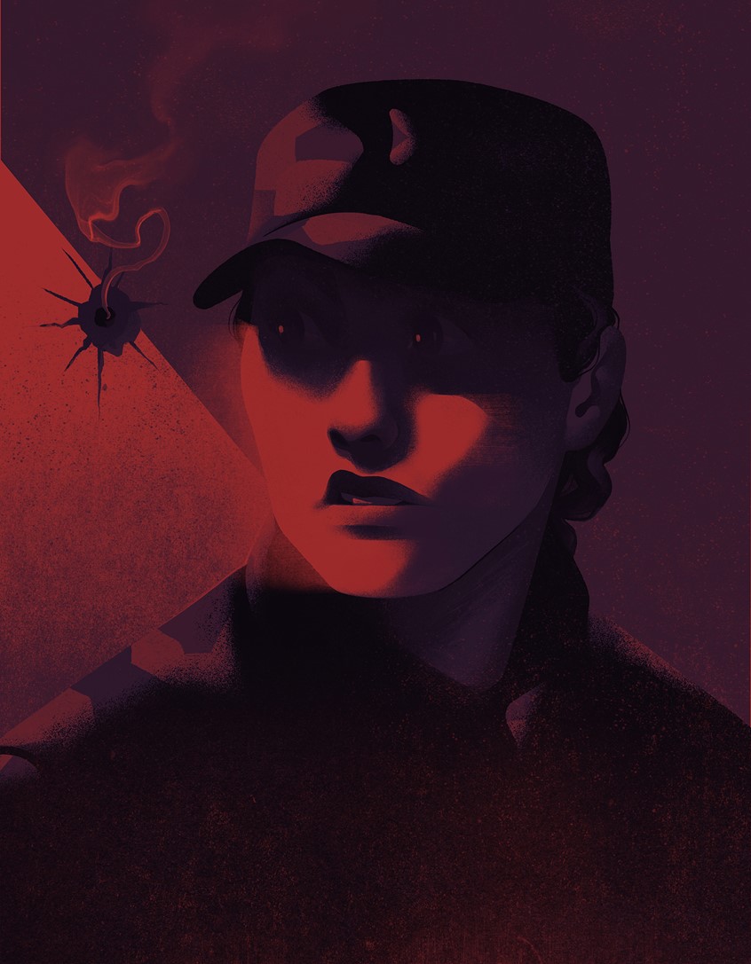 illustration of Illustrations for llustration for Officerstidningen, the magazine of the Swedish Officer’s association (the union for soldiers, sailors, officers and officer cadets). On a piece about the hazards of the accidental discharge of firearms within the military and the complex regulations surrounding follow up procedures.