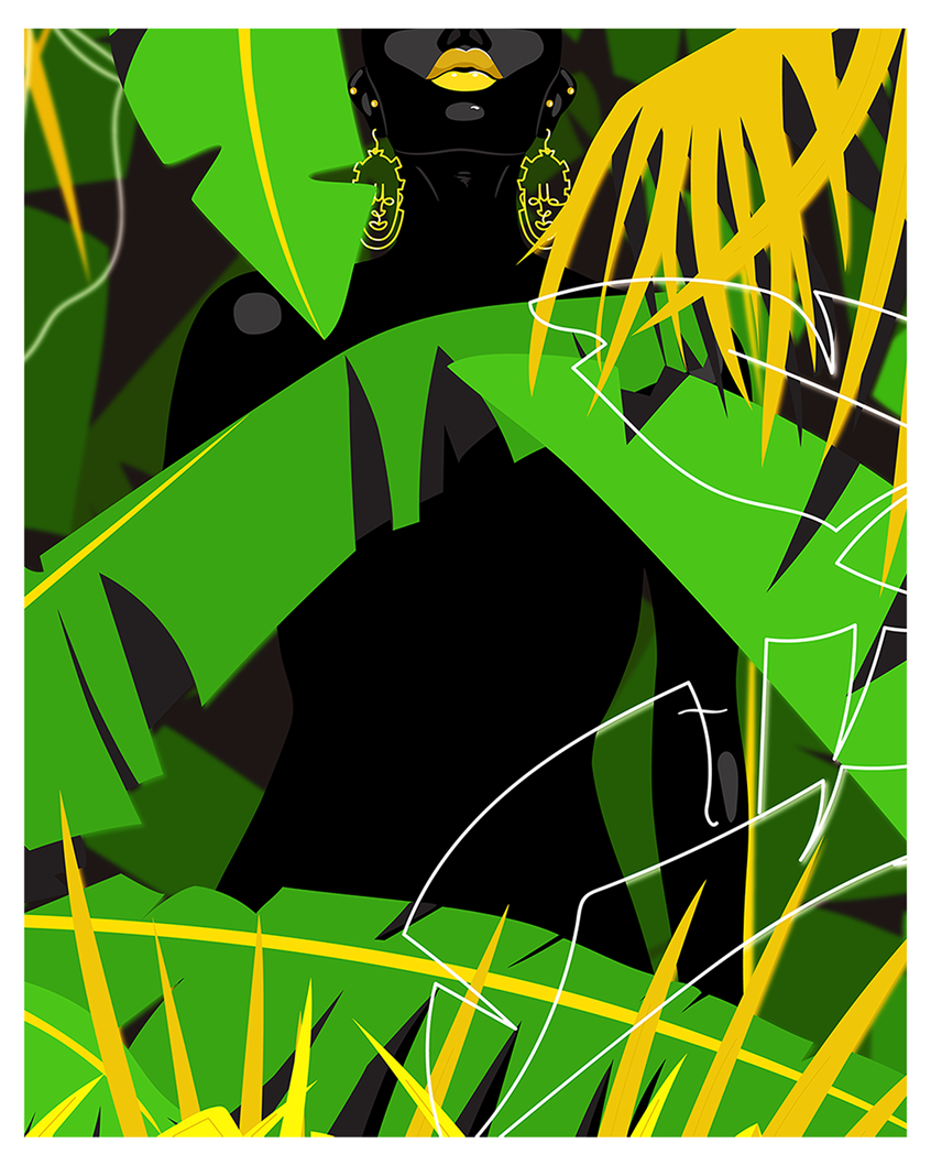 illustration of The goal of this illustration is to convey that sense of rest and connection in nature while capturing the crisp, peaceful sensation of the fresh breeze even after it has rained.