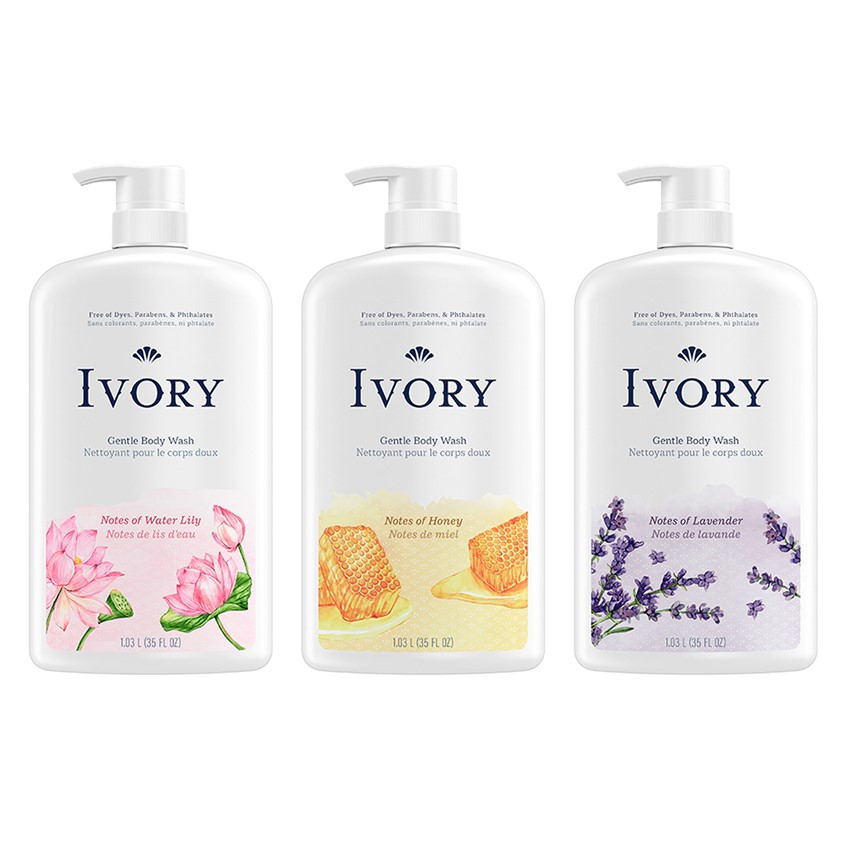 illustration of I had the joy of collaborating with P&G’s Ivory brand team on their body wash line packaging refresh. I contributed hand-painted watercolor illustrations for these SKUs: Water Lily, Honey, Coconut, Aloe, Lavender, Jojoba, Sensitive, Original Scent.
Floral, beauty, skincare, wellness, label, scent, ingredients, CPG.