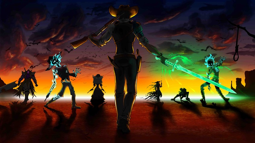 illustration of A concept piece to get the idea of a new story called the Devil's Pray. It follows a cowboy who goes on this supernatural adventure. This cowboy faces monsters, zombies, witches, old wives' tales, gunslingers, and even Knights of a secret order.