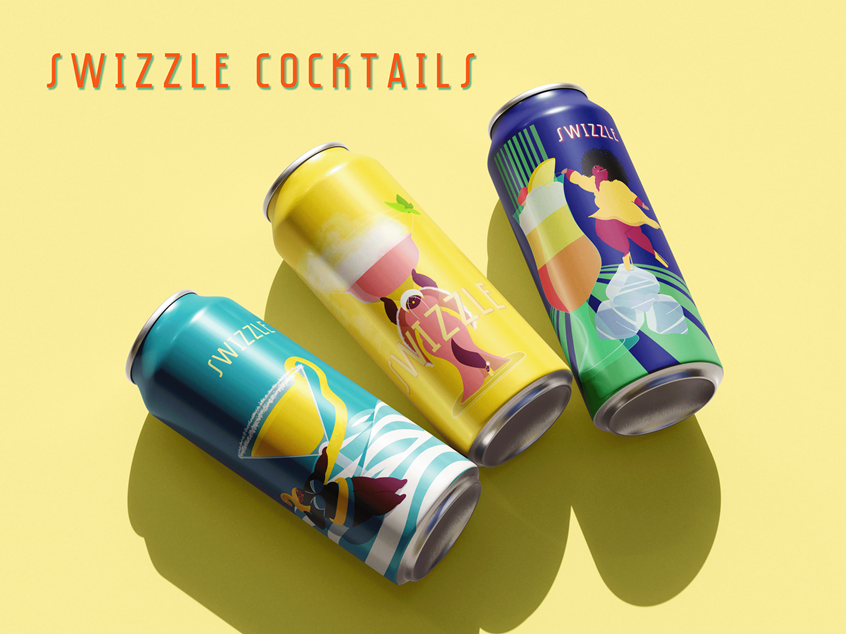 illustration of A collection of four illustrations created for a cocktail brand, designed to capture different moods and attitudes.
Every illustration explores a distinct personality through movement, styling, and composition — balancing confidence, spontaneity, freedom, and fun.
The result is a flexible set of visuals that can live independently or combine into a larger narrative across packaging, social media, posters, or campaign assets.