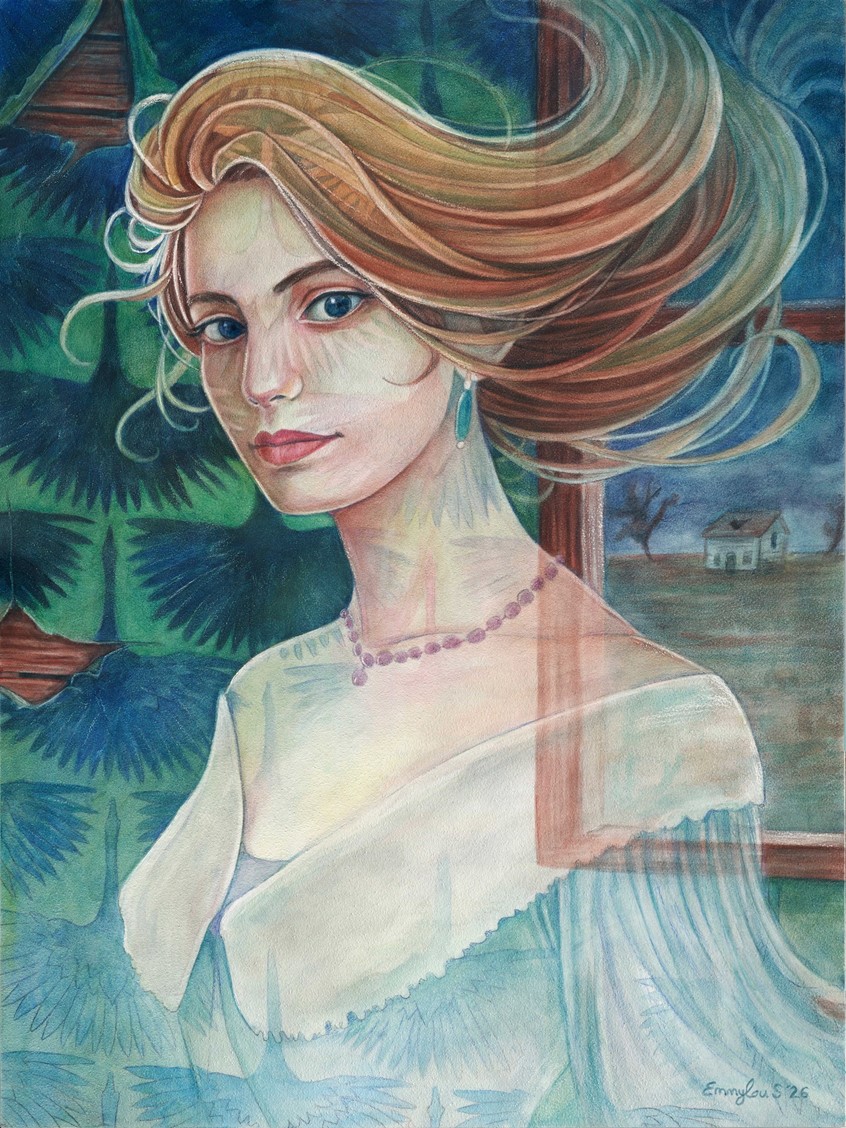 illustration of Watercolor painting, inspired by the beauty in the passage of time and the changes that happen around us beyond our control.
Exhibited through Curio Art Gallery for the online group exhibition