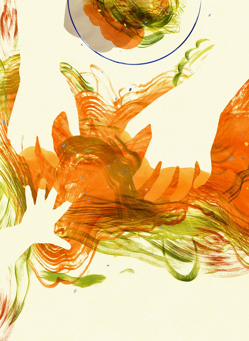 illustration of A poster for a short documentary about a Korean family in Italy making and cooking kimchi. Hands, child, children, cooking, vegetables, food, bowl