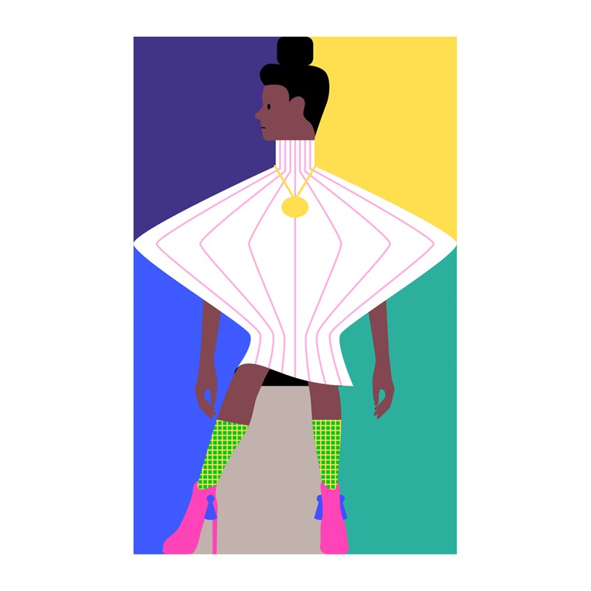 illustration of fashion, fashion model, catwalk, stylish, glamorous, fashion illustration, model, modelling, people, woman, ethnic, diverse, diversity, brand, branding, colour, pattern geometric, magazines, magazine, press, photography, brand, branding, event, Milan, Paris, London, New York, celebrity, character design, outrageous, people, fun, art, culture, leggings, editorial illustration, famous, pressure, costume, publishing, avant garde, expensive, luxury, genius,